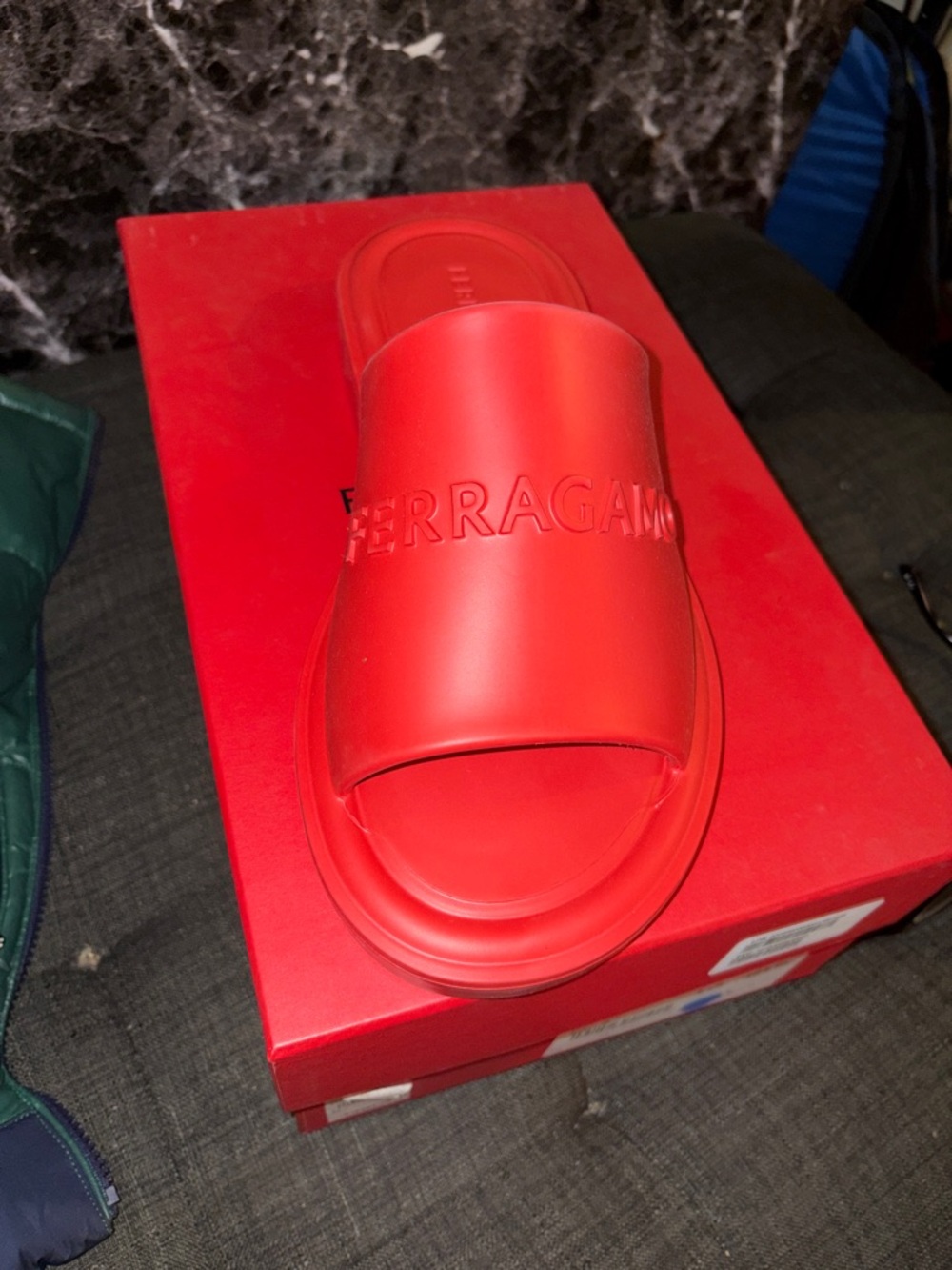 Salvatore Ferragamo Red Logo Slide